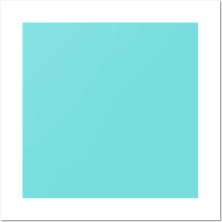 Aquamarine Solid Color Posters and Art